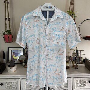 Izod Saltwater Hawiian Beach Shirt